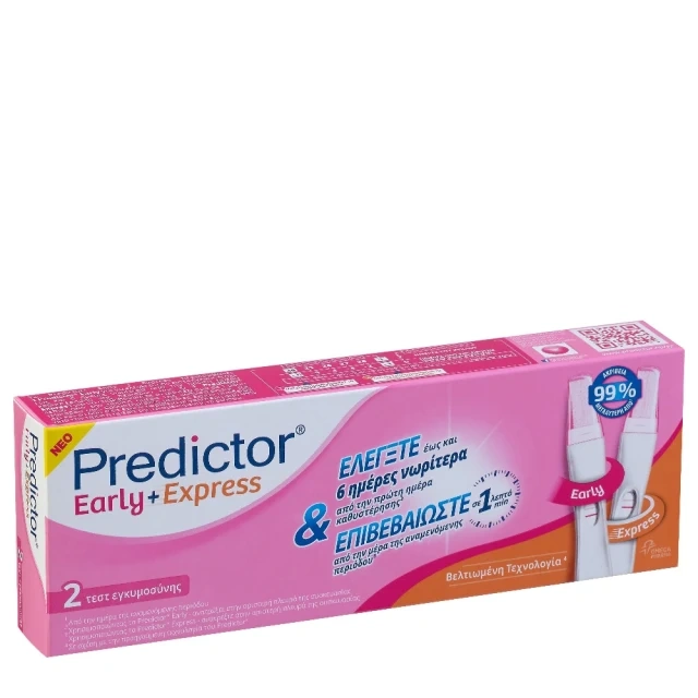 PREDICTOR Early & Express Τεστ Εγκυμοσύνης 2τμχ PREDICTOR Early & Express Τεστ Εγκυμοσύνης 2τμχ