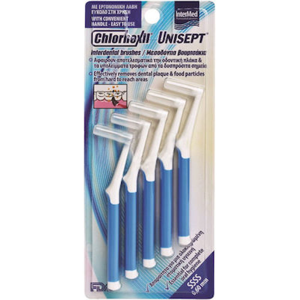 INTERMED UNISEPT INTERDENTAL BRUSH SSSS 0,60MM ΜΠΛΕ