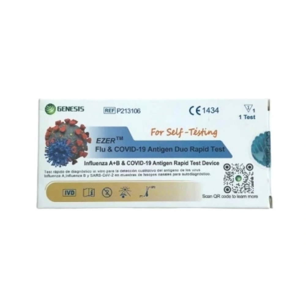 Genesis Ezer Flu & Covid-19 Antigen Rapid Test 1τμχ