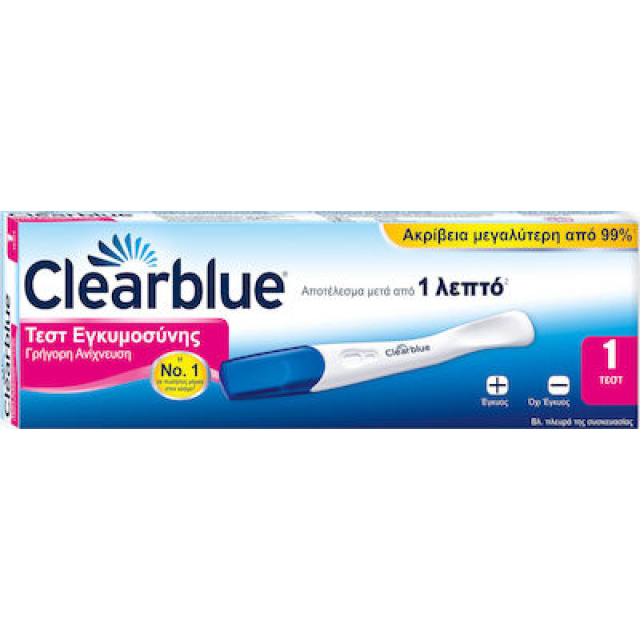 Clearblue Τεστ Εγκυ.γρηγορη Ανιχνευση1ct