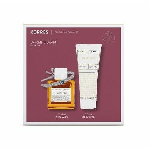 KORRES Delicate And Sweet White Tea Eau De Toilette 50mL και White Tea Body Milk 125m