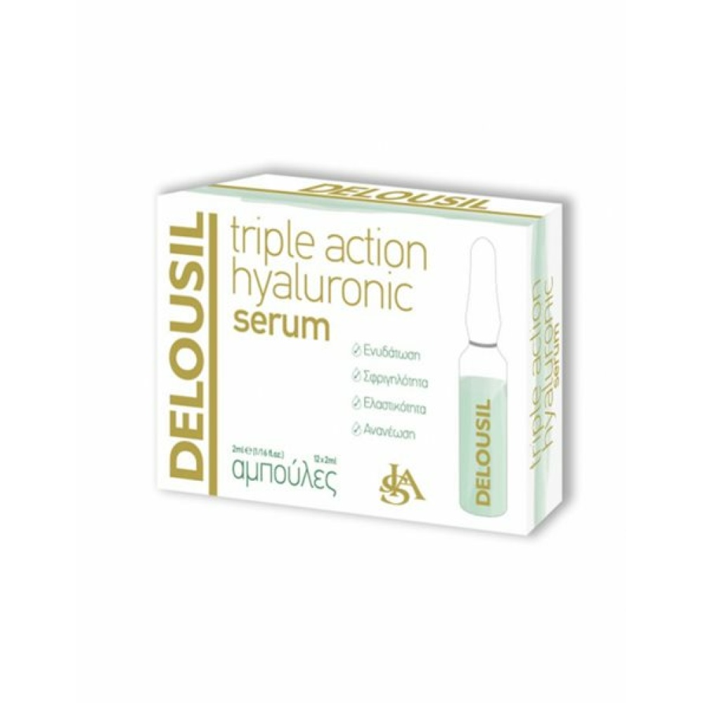 DELOUSIL TRIPLE ACTION HYALURONIC SERUM AMPOULES 1 τεμάχιο