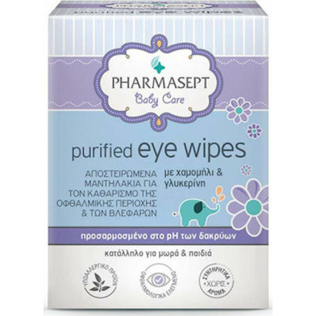 PHARMASEPT BABY CARE PURIFIED EYE WIPES 10 TMX.