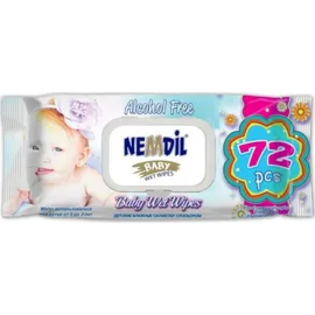 Fulya Kozmetic Nemdil Μωρομάντηλα χωρίς Οινόπνευμα 72τμχ