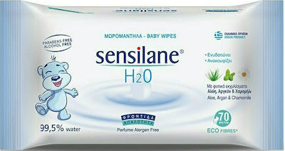 Saniline Sensilane Μωρομάντηλα με 99,5% Νερό, χωρίς Οινόπνευμα & Parabens με Χαμομήλι & Aloe Vera 70τμχ Saniline Sensilane Μωρομάντηλα με 99,5% Νερό, χωρίς Οινόπνευμα & Parabens με Χαμομήλι & Aloe Vera 70τμχ