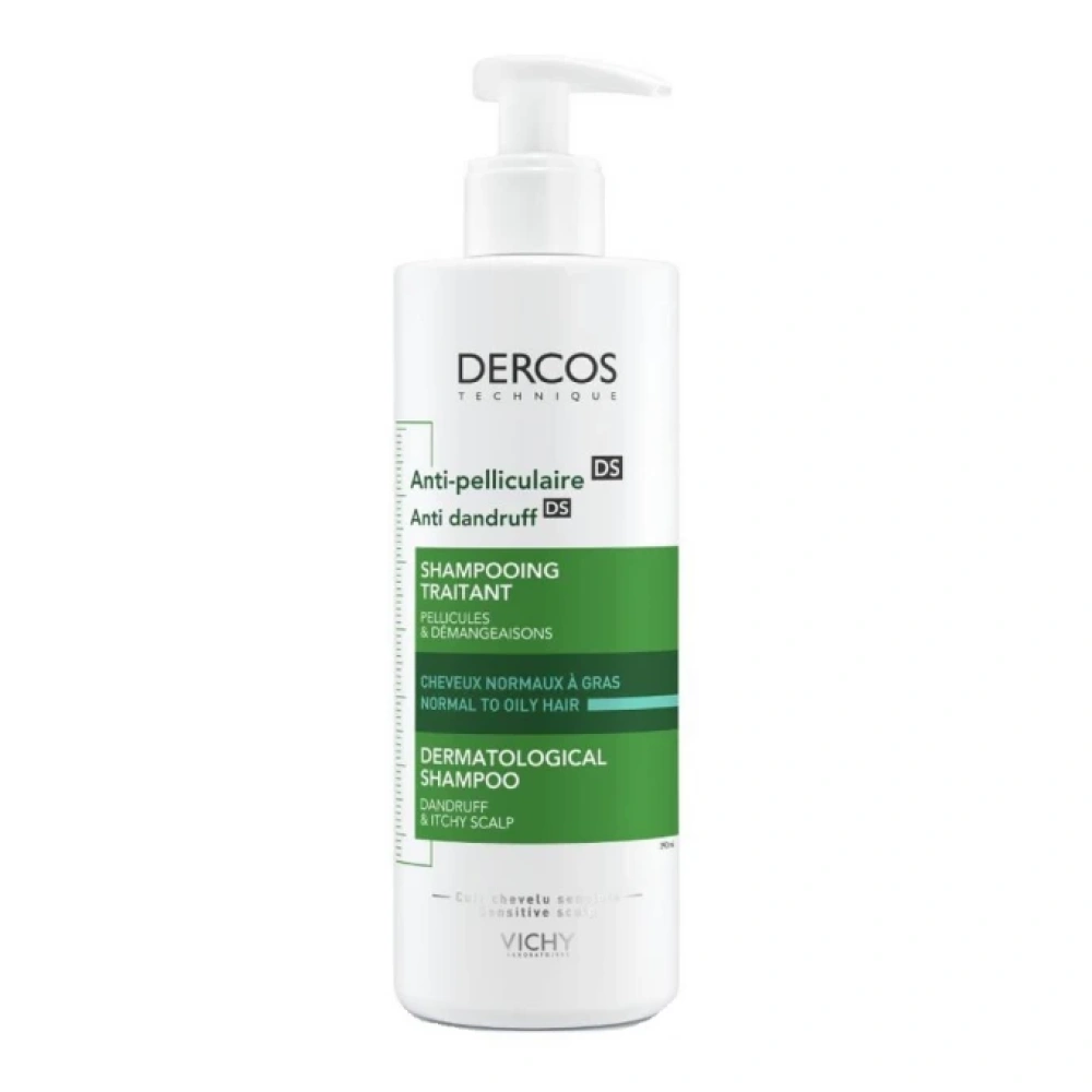 Vichy Dercos Anti-Dandruff DS Shampoo for Normal to Oily Hair, Αντιπυτιριδικό σαμπουάν για Κανονικά-Λιπαρά Μαλλιά, 390ml