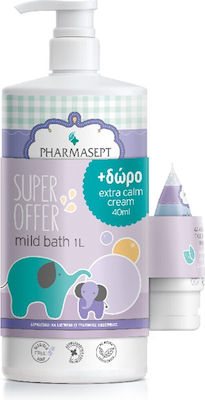 Pharmasept Tol Velvet Baby Mild Bath Βρεφικό Αφρόλουτρο για Σώμα & Μαλλιά 1lt & Δώρο Extra Calm Cream 40ml Pharmasept Tol Velvet Baby Mild Bath Βρεφικό Αφρόλουτρο για Σώμα & Μαλλιά 1lt & Δώρο Extra Calm Cream 40ml