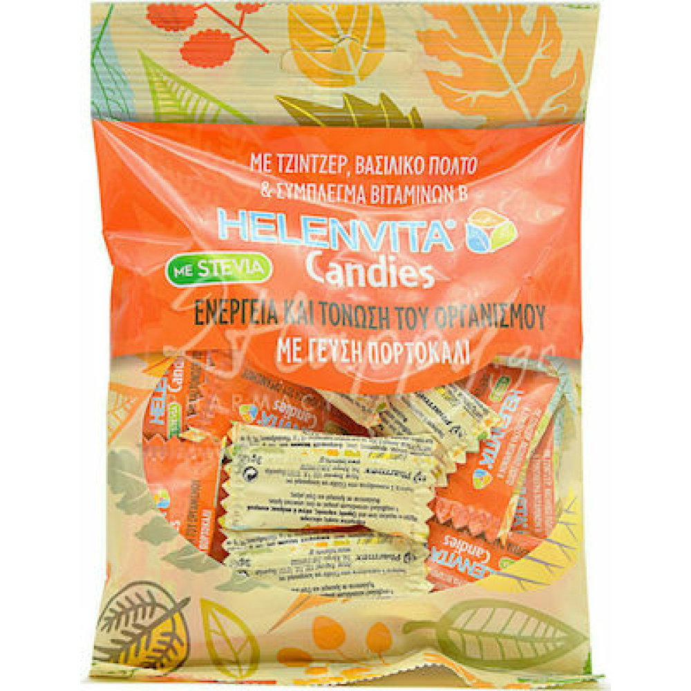 Helenvita Candies, Καραμέλες για Ενέργεια & Τόνωση Πορτοκάλι 20τμχ