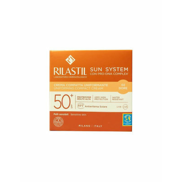 RILASTIL SUN SYSTEM UNIFORMING COMPACT CREAM  SPF 50+ DORE02