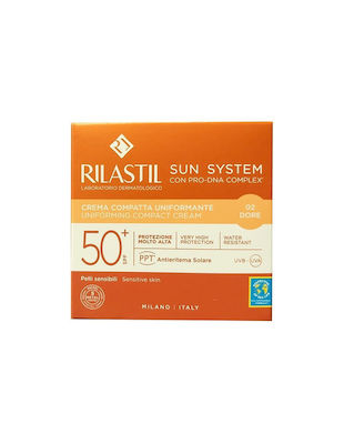 RILASTIL SUN SYSTEM UNIFORMING COMPACT CREAM SPF 50+ DORE02 RILASTIL SUN SYSTEM UNIFORMING COMPACT CREAM SPF 50+ DORE02