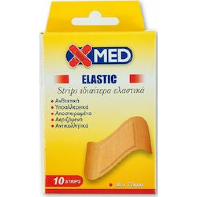 X-MED ELASTIC STRIPS SUPER 10 ΤΕΜ.38X72 MM