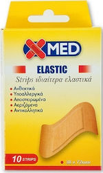 X-MED ELASTIC STRIPS SUPER 10 ΤΕΜ.38X72 MM