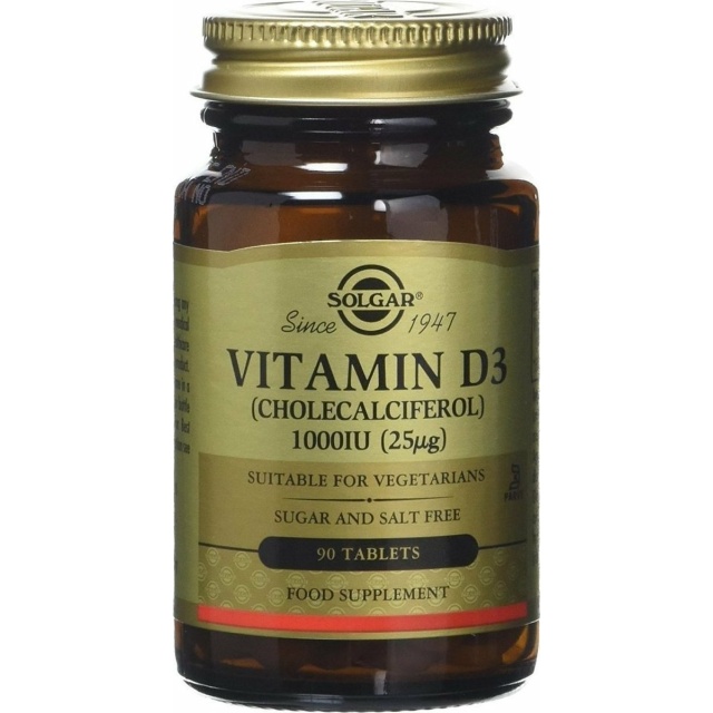 Solgar Vit D3 1000 Iu Tabs 90s
