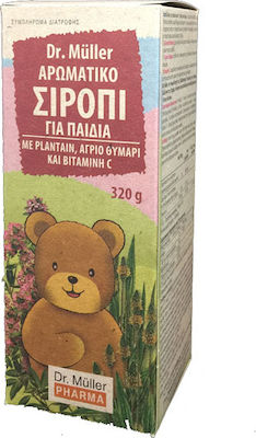 Dr. Muller Pharma Αρωματικό Σιρόπι για Παιδιά με Plantain, Θυμάρι & Βιταμίνη C 320gr Dr. Muller Pharma Αρωματικό Σιρόπι για Παιδιά με Plantain, Θυμάρι & Βιταμίνη C 320gr