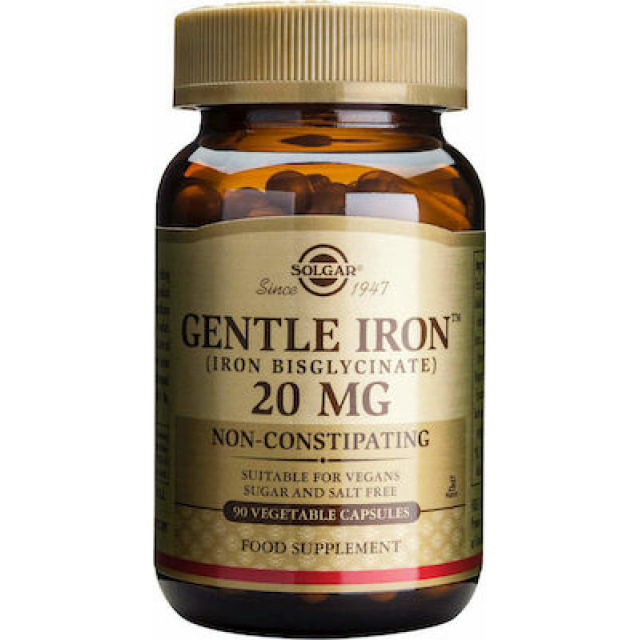 Solgar Gentle Iron 20mg Vegicaps 90s