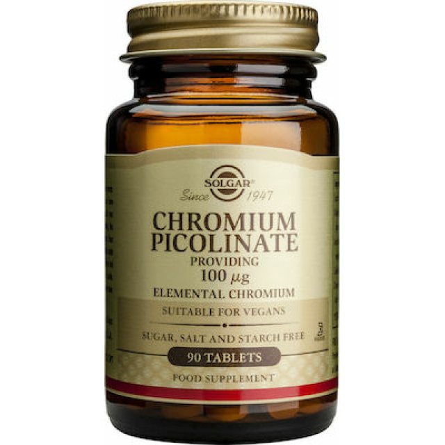 Solgar Chromium Picolinate100mg Tabs 90s