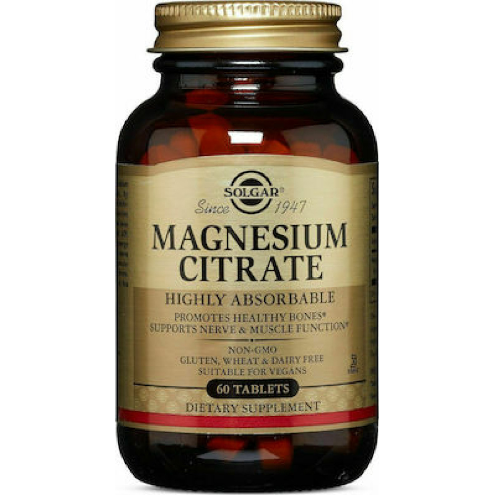 Solgar Magnesium Citrate 200mg  Tabs 60s