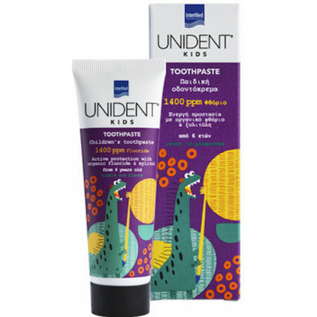 INTERMED UNIDENT KIDS TOOTHPASTE 1400PPM F TBX50ML