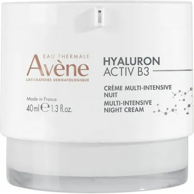 Avene Activ B3 Κρέμα Προσώπου Νυκτός για Ενυδάτωση & Αντιγήρανση με Υαλουρονικό Οξύ 40ml