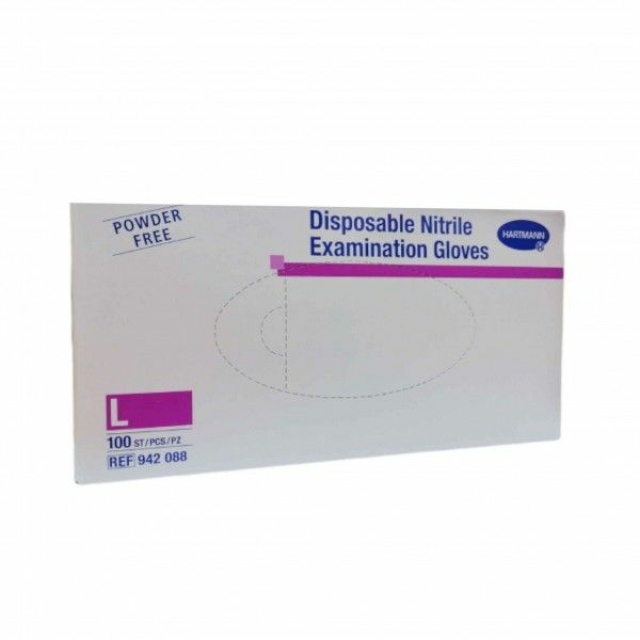 HARTMANN ΓΑΝΤΙΑ EXAMIN NITRILE ΜΠΛΕ Χ.Π. 100ΤΜΧ L REF:942088