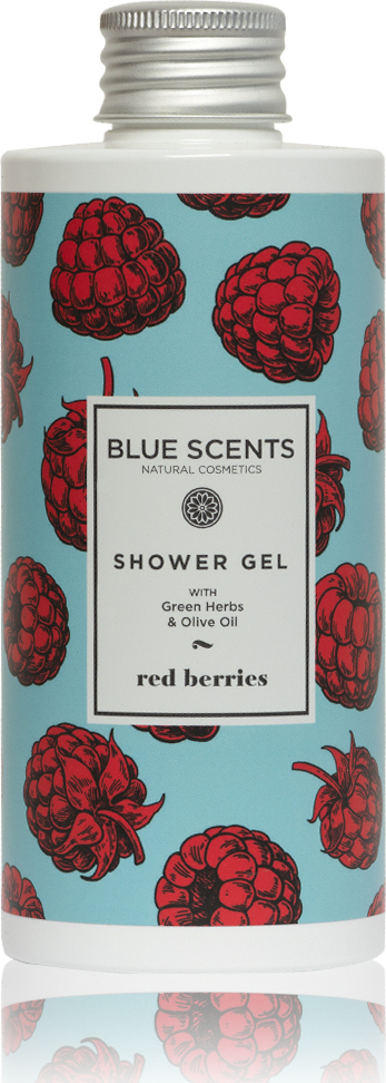 Blue Scents Red Berries Shower Gel with Green Herbs & Olive Oil 300ml Blue Scents Red Berries Shower Gel with Green Herbs & Olive Oil 300ml