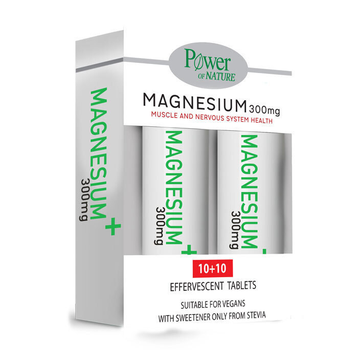 POWER HEALTH  MAGNESIUM 300MG STEVIA 10S+10S ΑΝΑΒΡ.