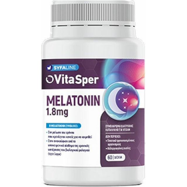 Vitasper Melatonin Συμπλήρωμα για τον Ύπνο 60 κάψουλες