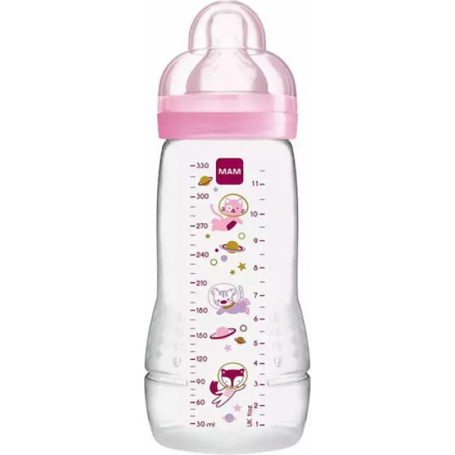 MAM ΜΠΙΜΠΕΡΟ ΓΥΑΛΙΝΟ EASY ACTIVE BABY BOTT GIRL 330ML 4+ΜΗΝ