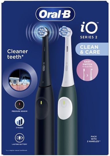 ORAL-B iO2 DUO ΗΛΕΚΤΡ. ΟΔ/ΤΣΑ GR+BK 1X1 ORAL-B iO2 DUO ΗΛΕΚΤΡ. ΟΔ/ΤΣΑ GR+BK 1X1