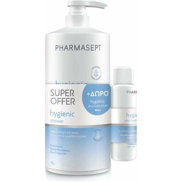 PPHARMASEPT HYGIENIC SHOWER CREAM 1L + ULTRA HYDRA LOT 800ML