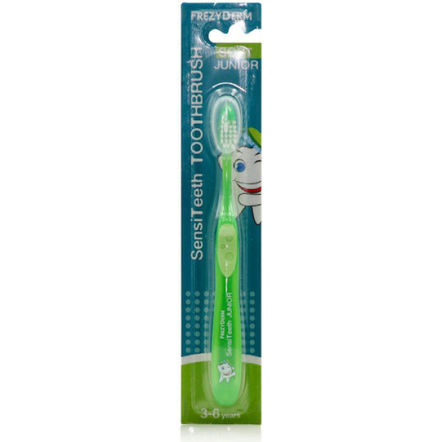 FREZYDERM SENSITEETH JUNIOR TOOTHBRUSH GREEN