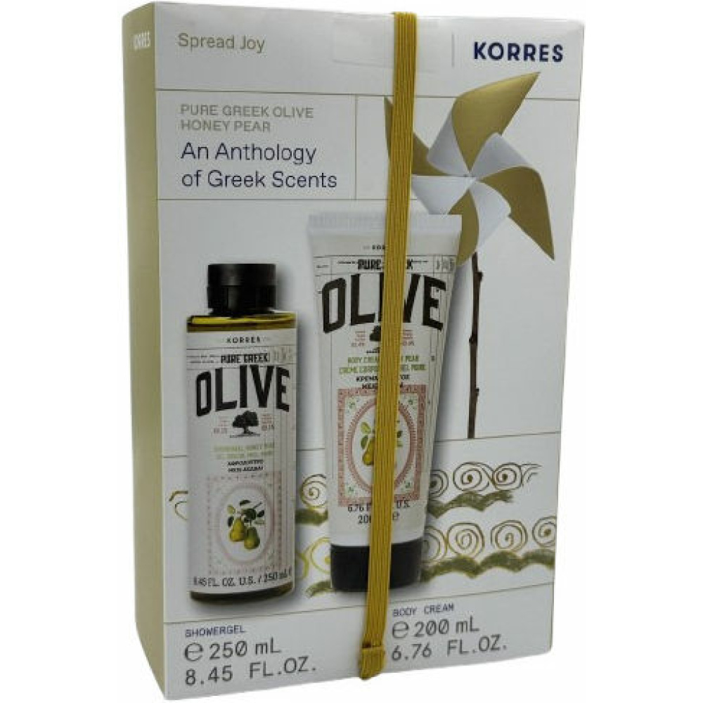 PKORRES SET OLIVE HONEY PEAR SGEL 250ML&BML 200ML