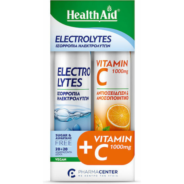 PHEALTH AID EFF ELCTRLTS 20TABS CBPC VIT C1000MG ORNG 20TABS