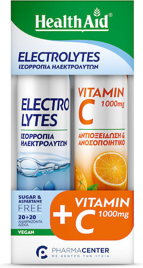 PHEALTH AID EFF ELCTRLTS 20TABS CBPC VIT C1000MG ORNG 20TABS