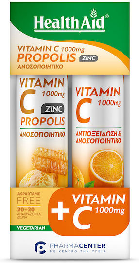 PHEALTH AID EFF. VIT. C 1000MG + PROPOLIS + ZINC 20TABS CP V