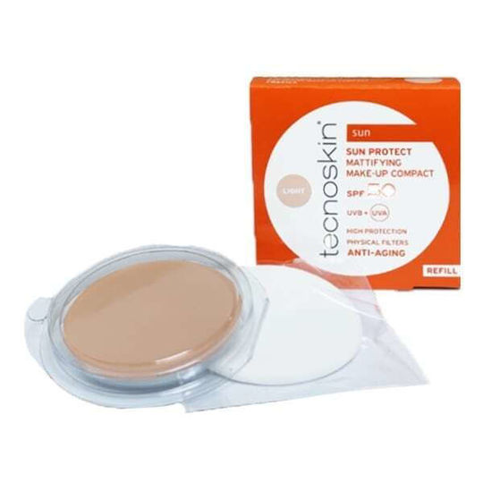 TECNOSKIN SUN PROT MATTIF MAKE-UP COMP 10G-LIGHT SPF50-REFIL