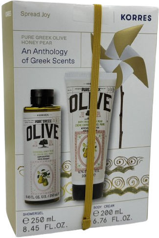 PKORRES SET OLIVE HONEY PEAR SGEL 250ML&BML 200ML
