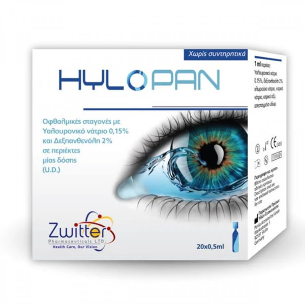 ZWITTER HYLOPAN ΟΦΘΑΛΜΙΚΕΣ ΕΝΥΔΑΤΙΚΕΣ ΣΤΑΓΟΝ ΜΟΝΟΔ 20X0,5ML ZWITTER HYLOPAN ΟΦΘΑΛΜΙΚΕΣ ΕΝΥΔΑΤΙΚΕΣ ΣΤΑΓΟΝ ΜΟΝΟΔ 20X0,5ML