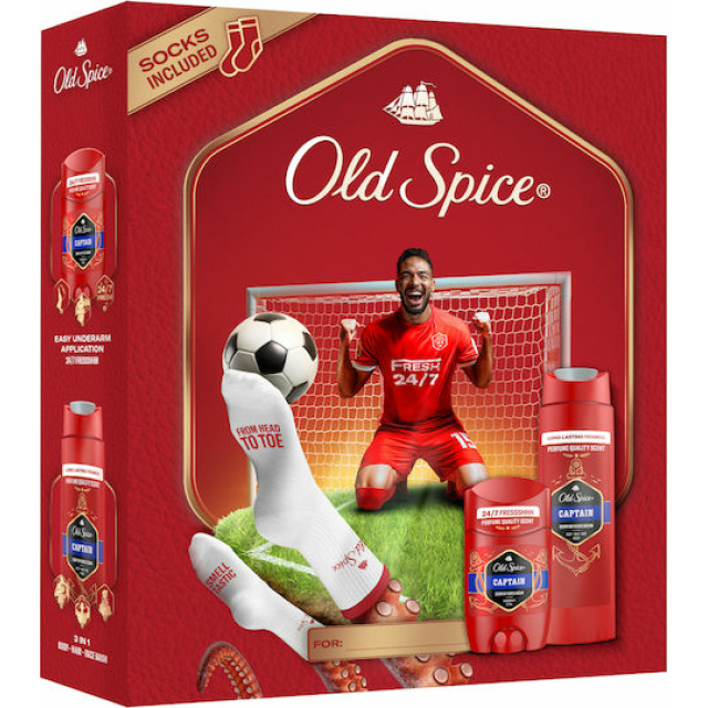POLD SPICE XMAS25 CAPT FOOTB SOCKS 1X(ST+SG)