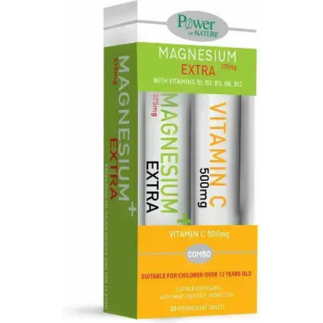 PPOWER HEALTH MAGNESIUM EXTRA 375MG STEV 20S+VIT C500MG 20S